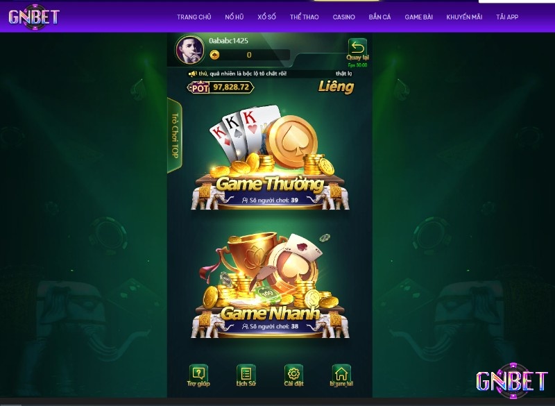 Đồ hoạ game Liêng tại Gnbet đẹp mắt như chơi tại sòng bạc