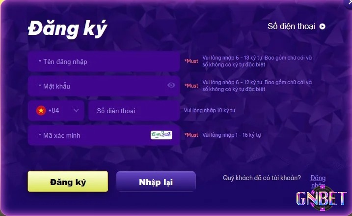 Tham gia cá độ tại Gnbet cực kỳ đơn giản và nhanh chóng