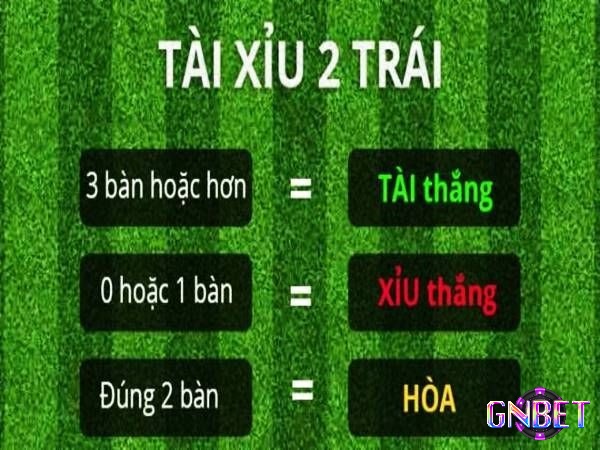 Tài xỉu 2 trái là sao - Kèo tài xỉu 2 trái có cách đọc rất đơn giản