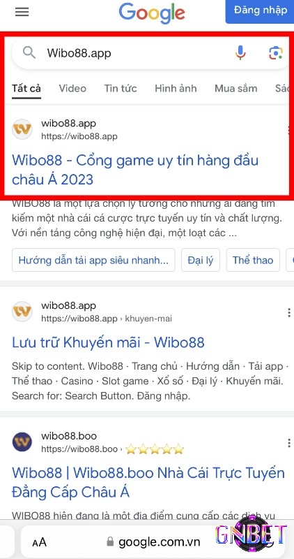Truy cập vào trang chủ chính thức của web cược Wibo88