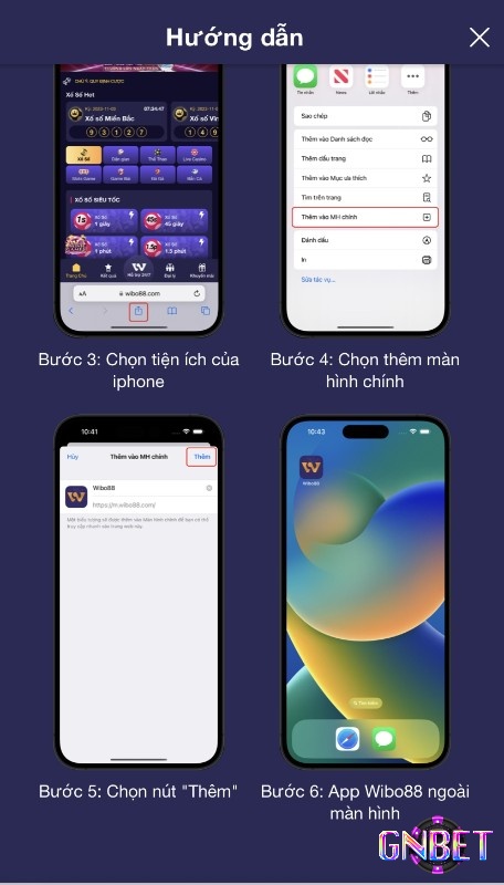 Các bước tiến hành tải app Wibo88 cho IOS