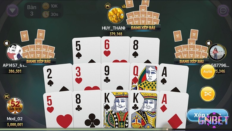 Trò đánh bài binh xập xám chia thành 3 chi bài