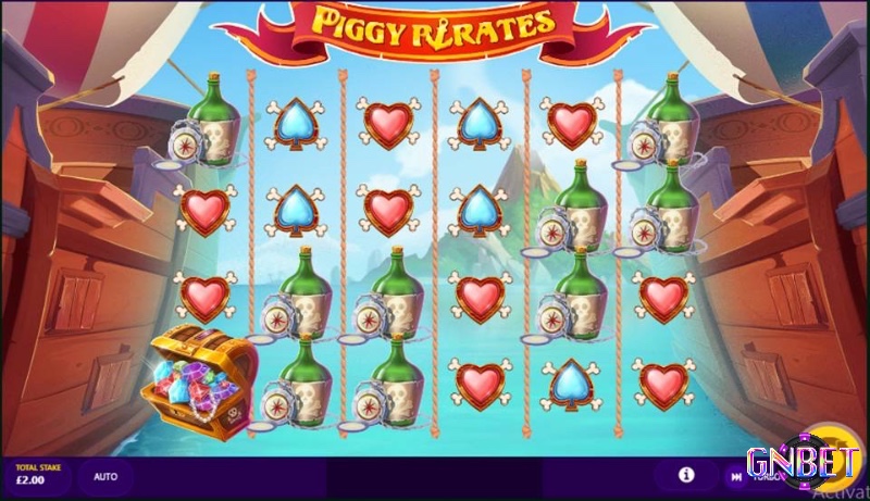 Piggy Pirates là trò chơi máy đánh bạc hấp dẫn với các biểu tượng đẹp mắt
